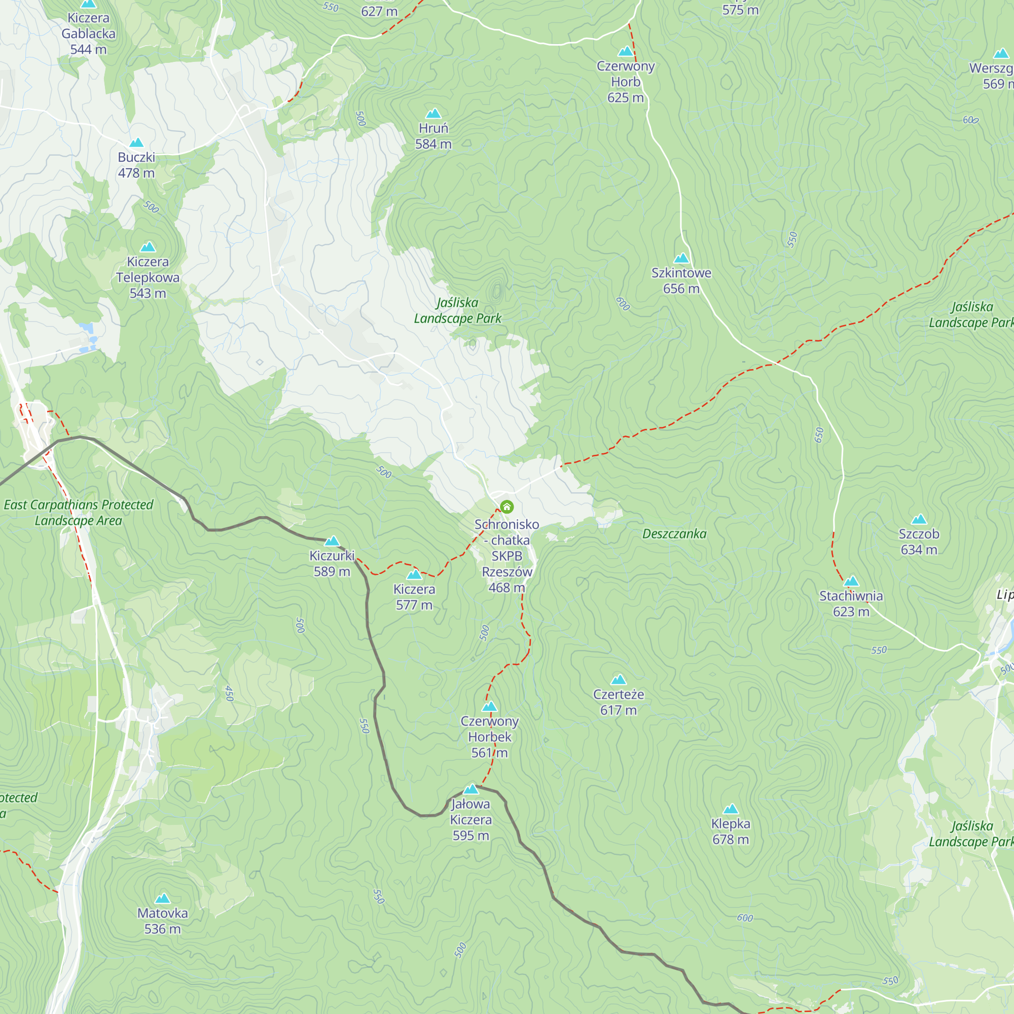 Schronisko - chatka SKPB Rzeszów map