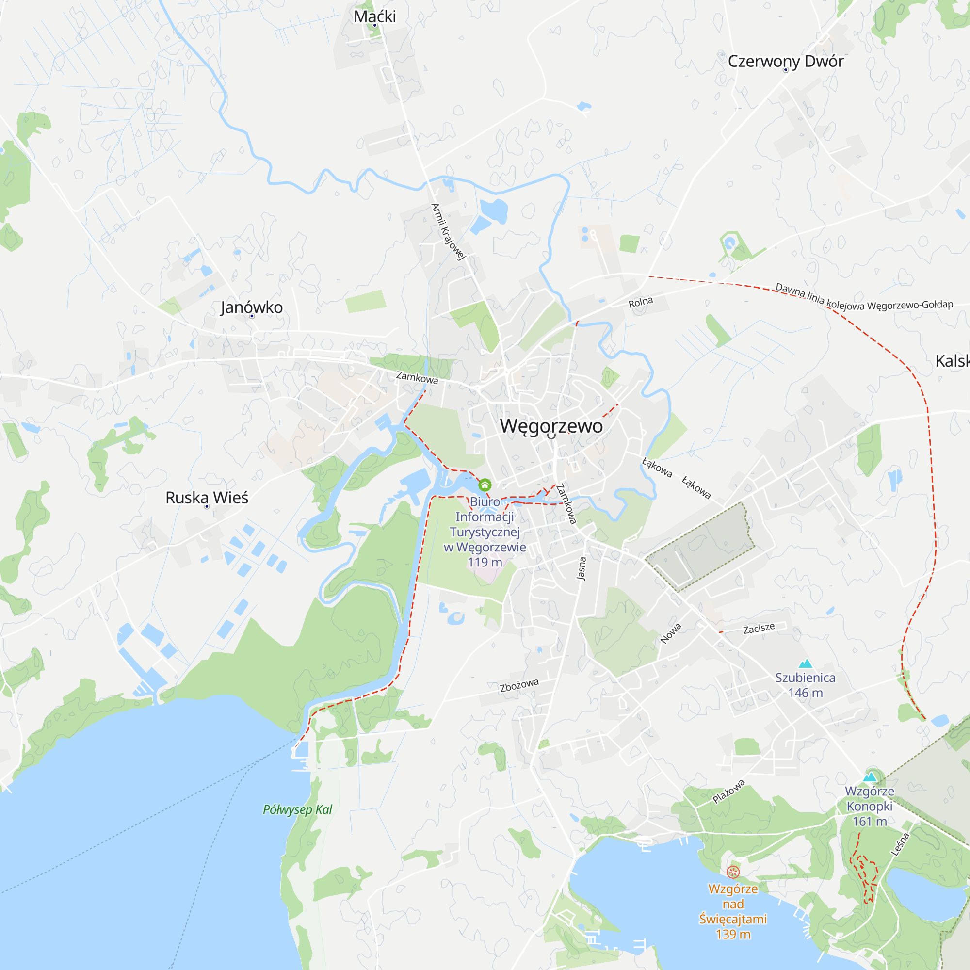 Biuro Informacji Turystycznej w Węgorzewie map