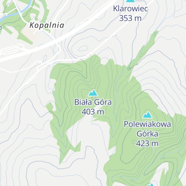 Map of Biała Góra
