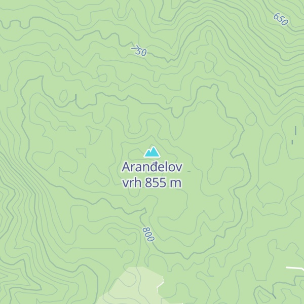 Map of Aranđelov vrh