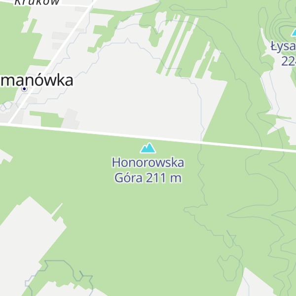 Map of Honorowska Góra