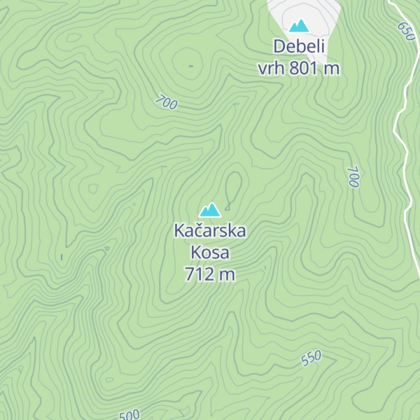 Map of Kačarska Kosa