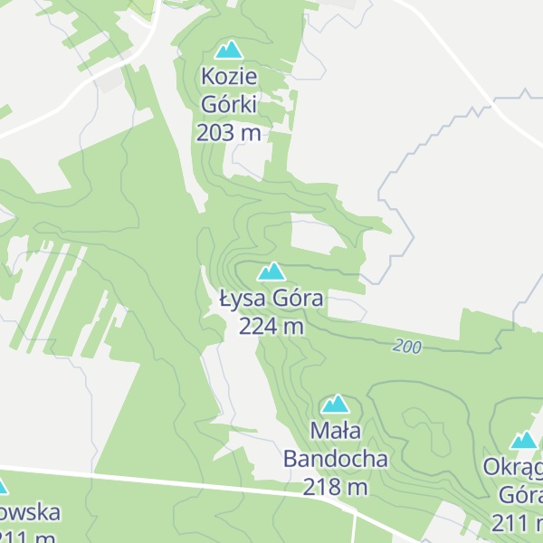 Map of Łysa Góra