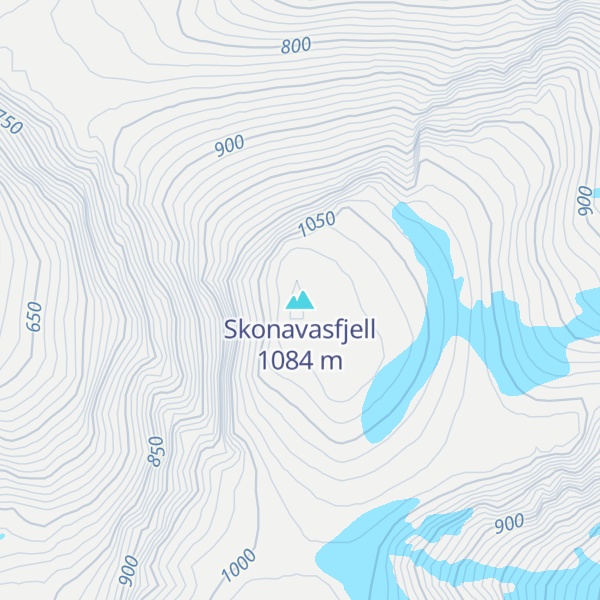Map of Skonavasfjell