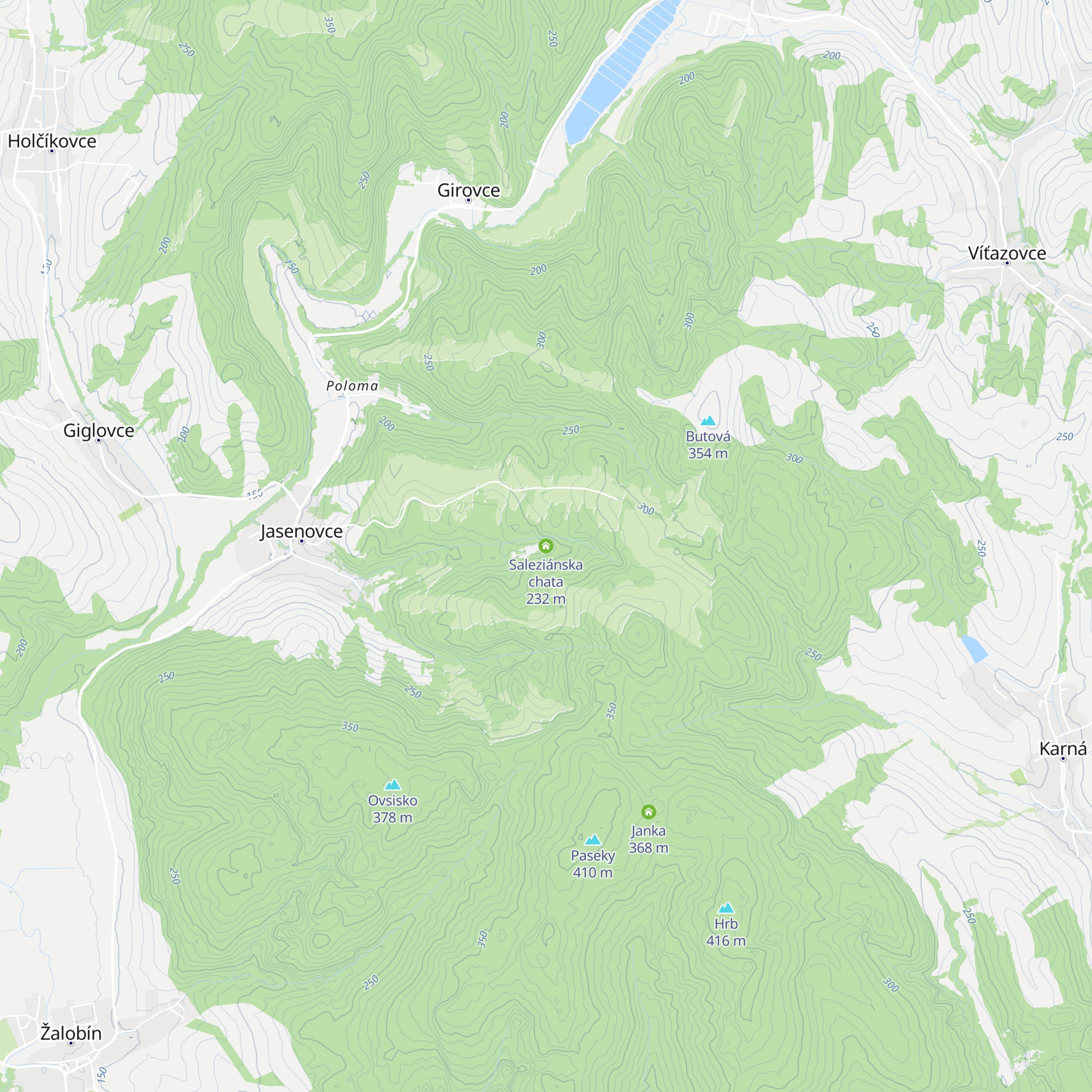 Saleziánska chata map