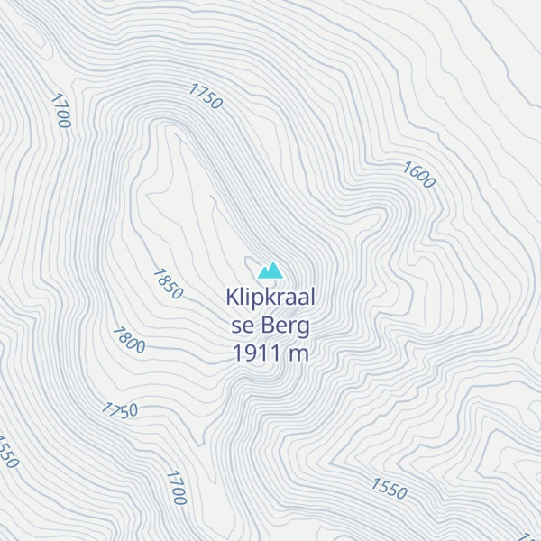 Map of Klipkraal se Berg