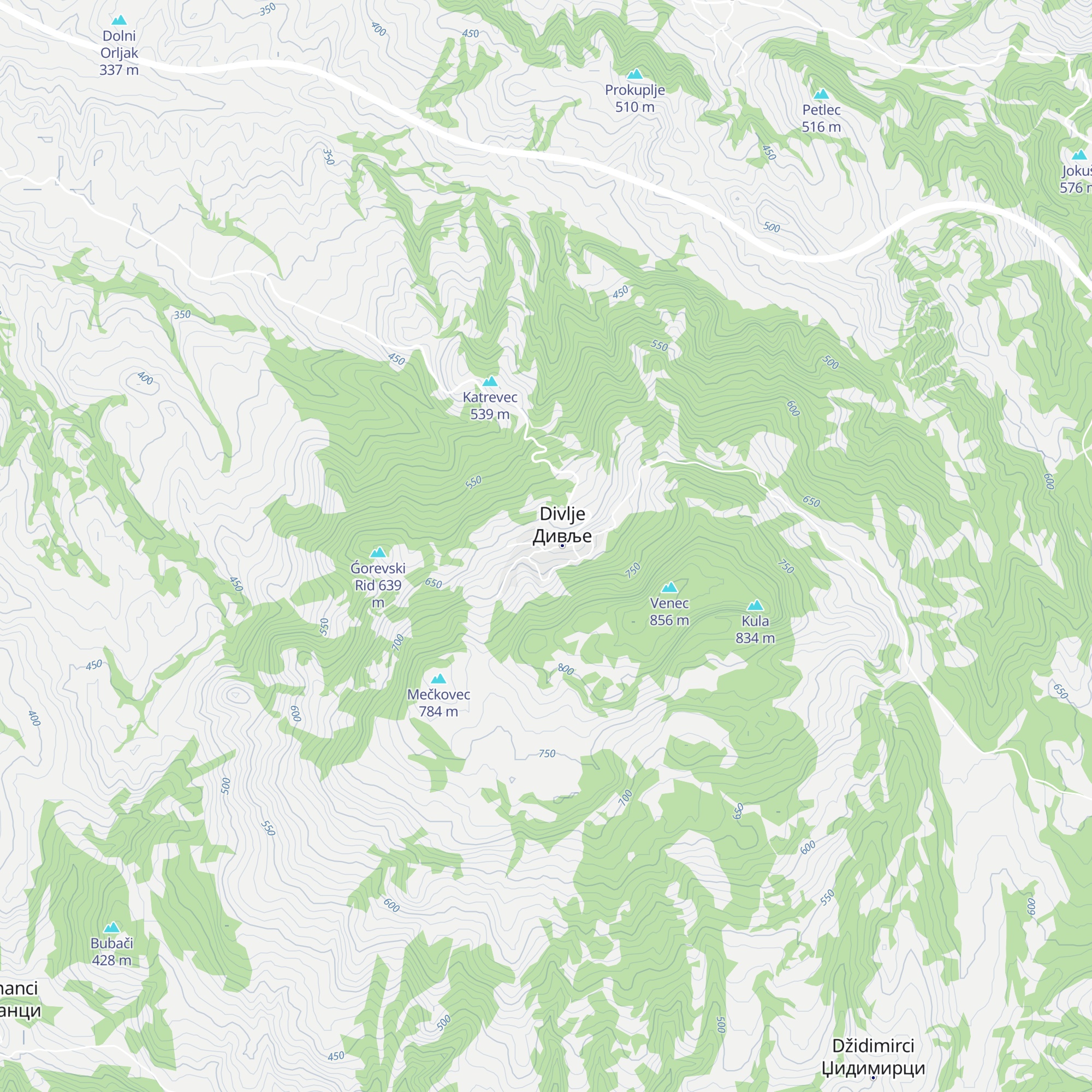 Divlje map