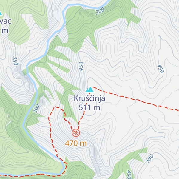 Map of Kruščinja