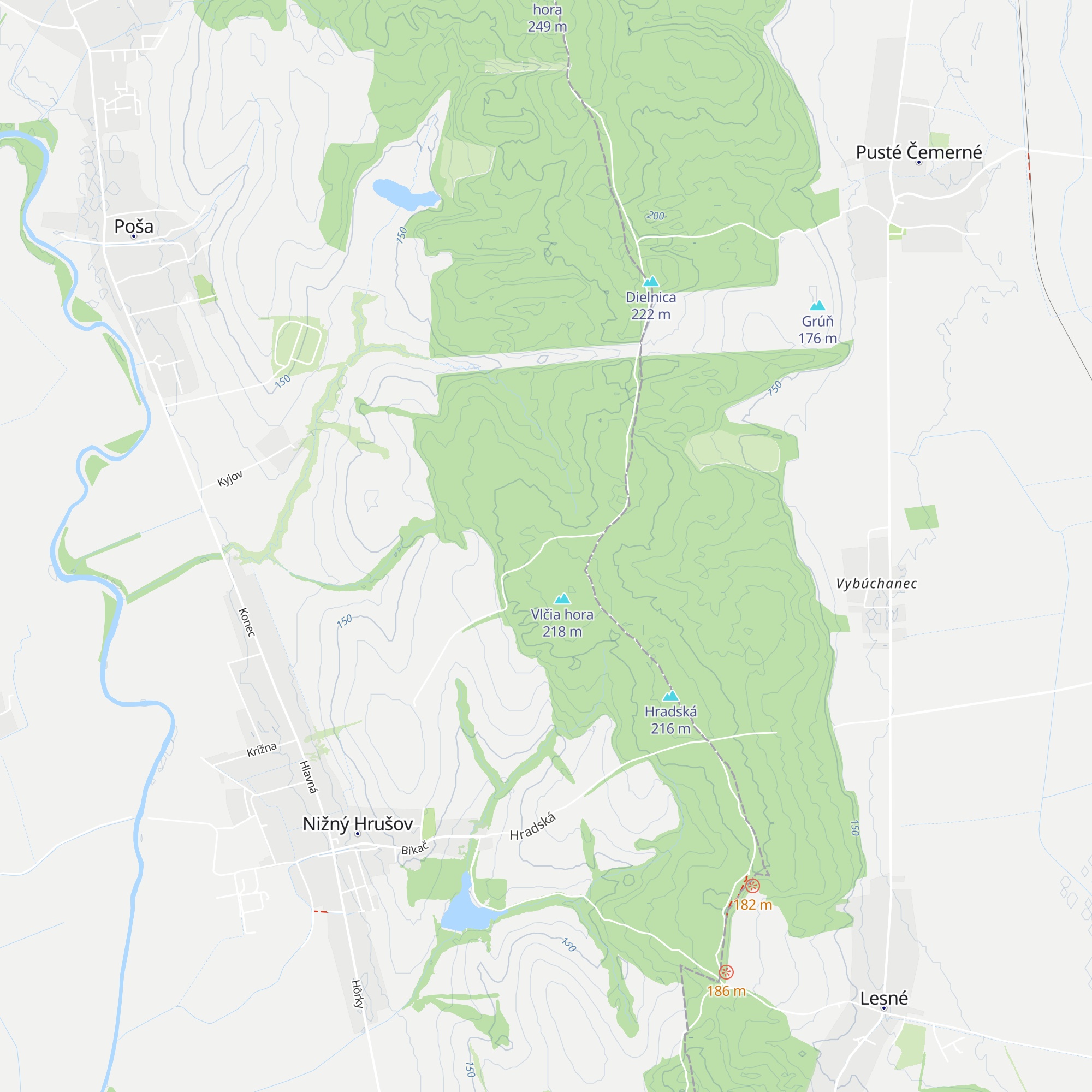Chata Anička map