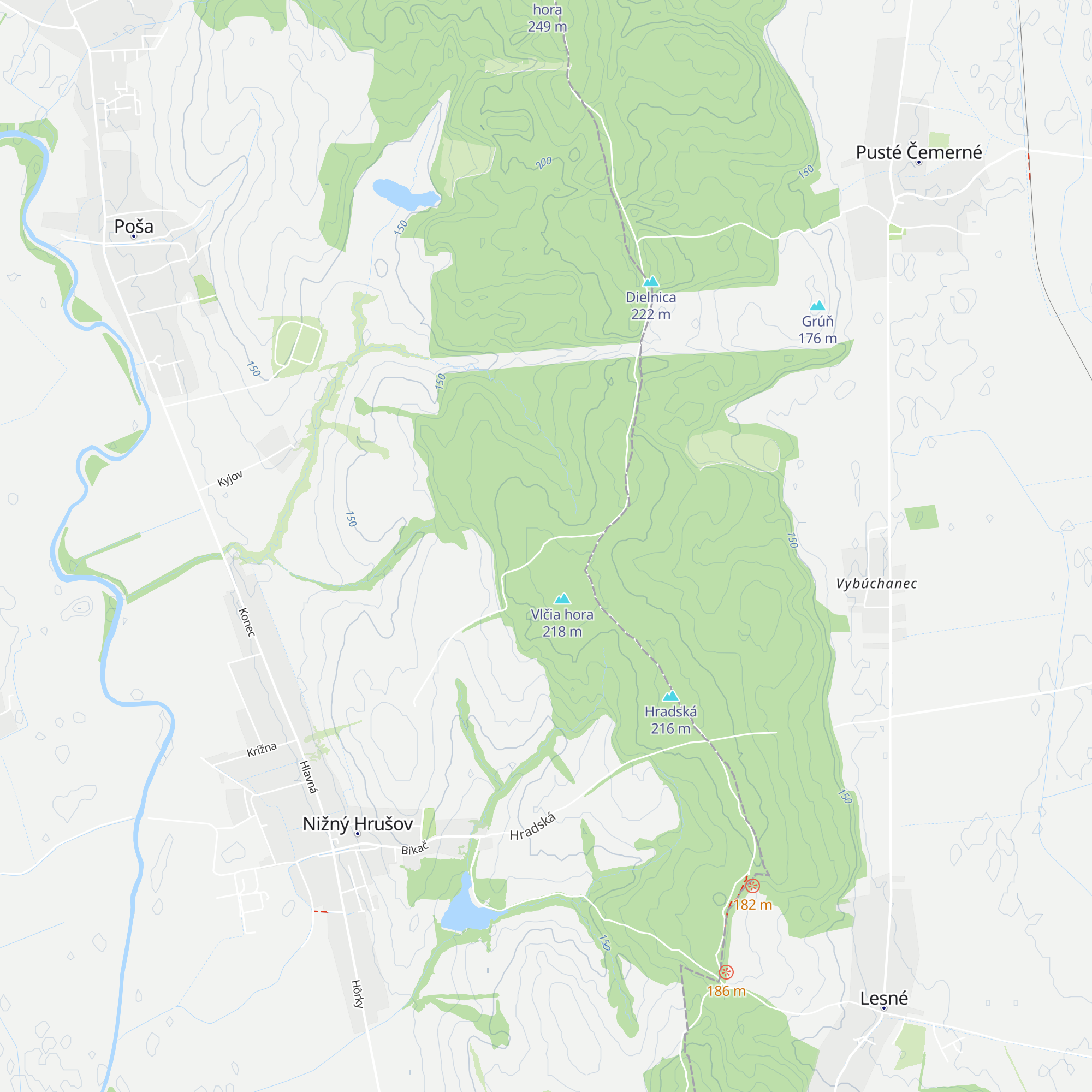 Chata Anička map