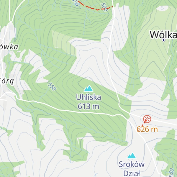 Map of Uhliska