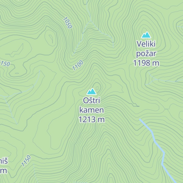 Map of Oštri kamen