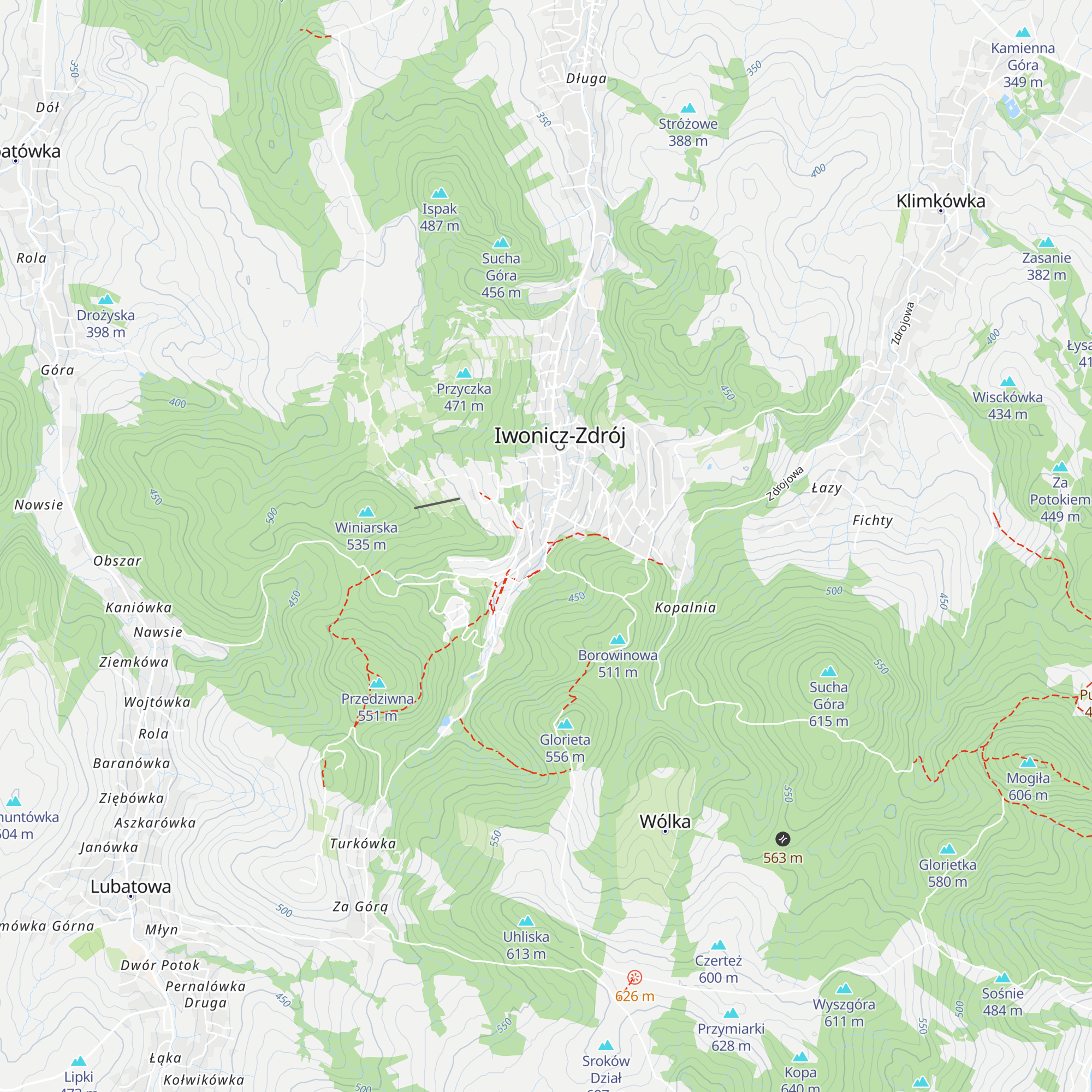 Centrum Informacji Turystycznej w Iwoniczu-Zdroju map