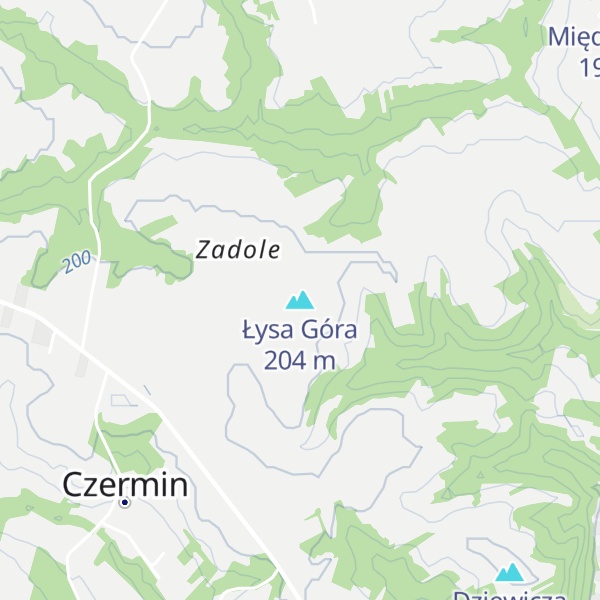 Map of Łysa Góra