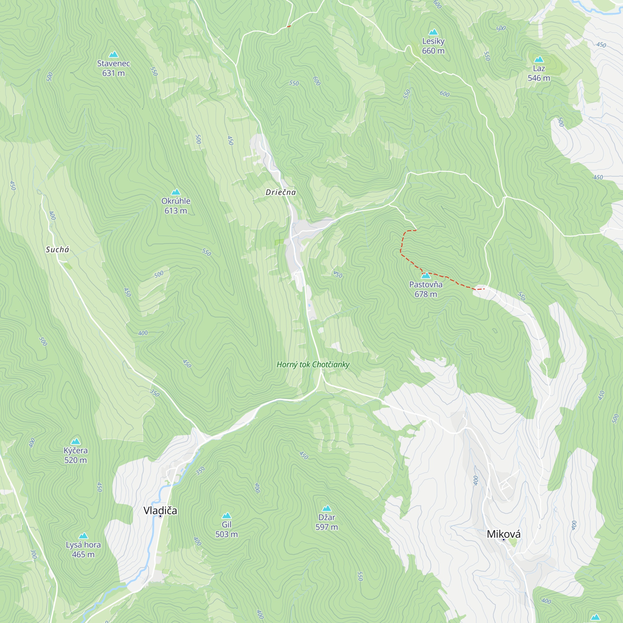 Penzión Driečna map