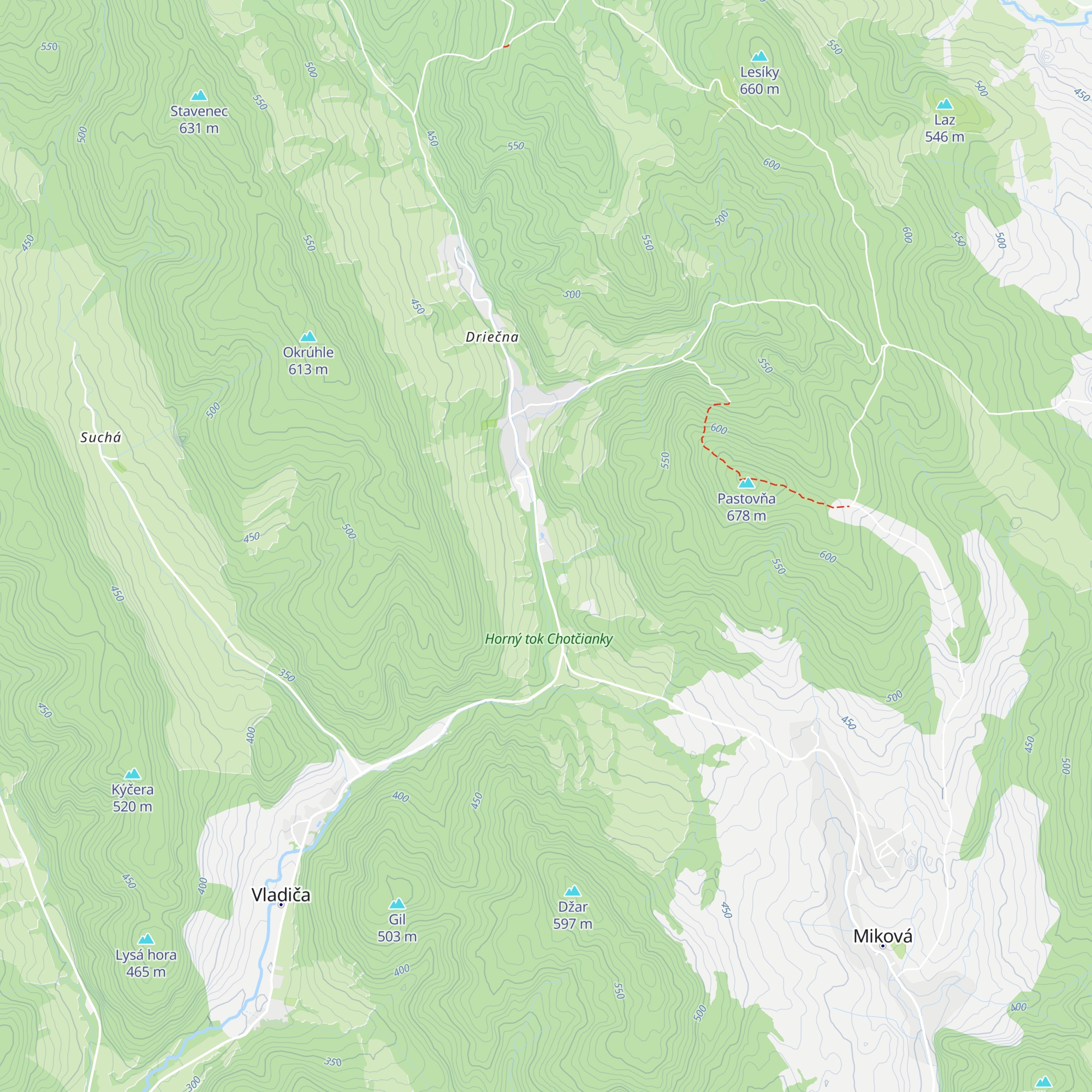 Penzión Driečna map