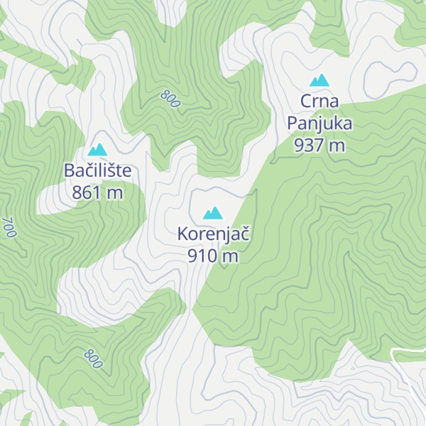 Map of Korenjač