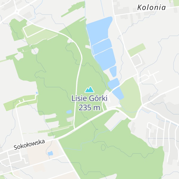 Map of Lisie Górki