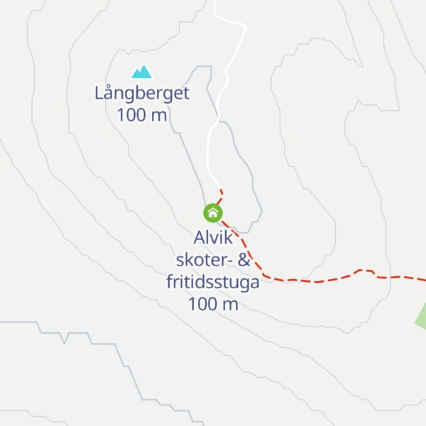 Map of Alvik skoter- & fritidsstuga