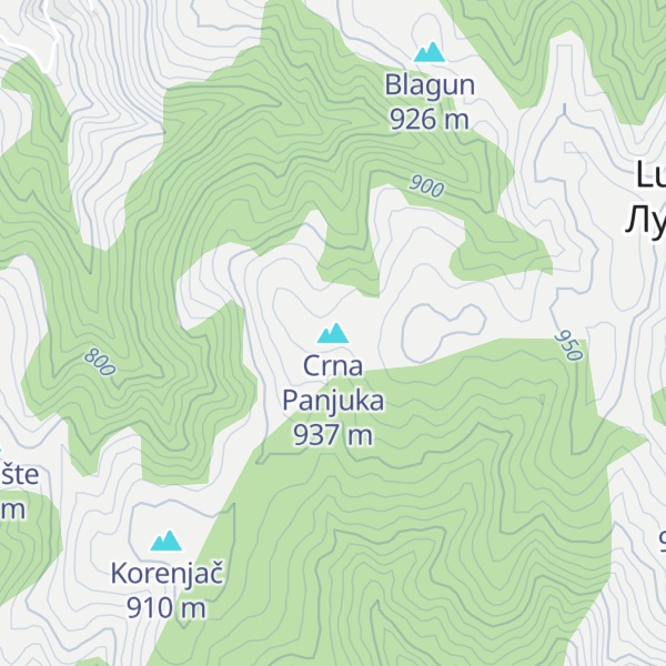 Map of Crna Panjuka