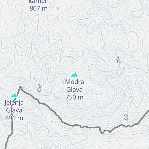 Map of Modra Glava