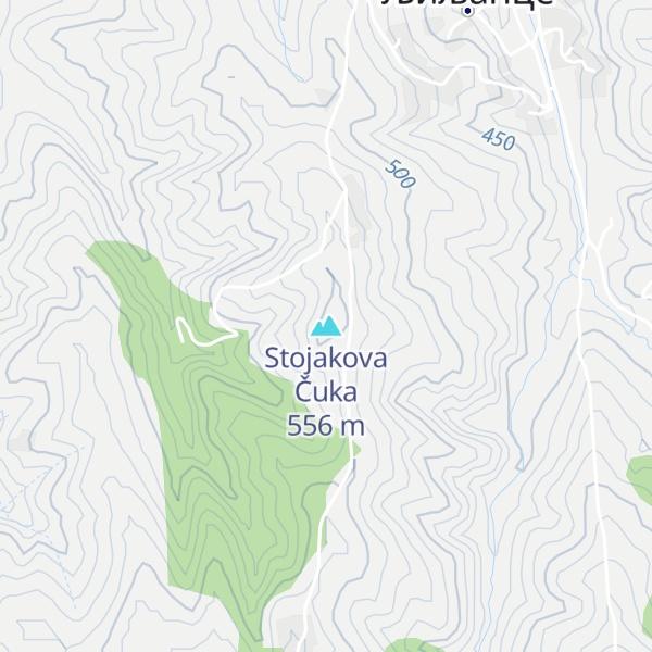 Map of Stojakova Čuka