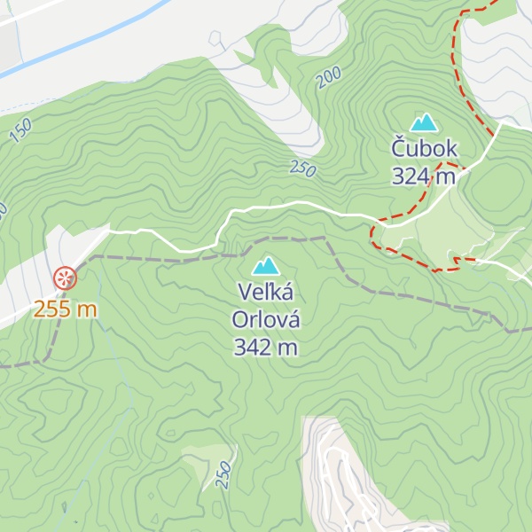 Map of Veľká Orlová