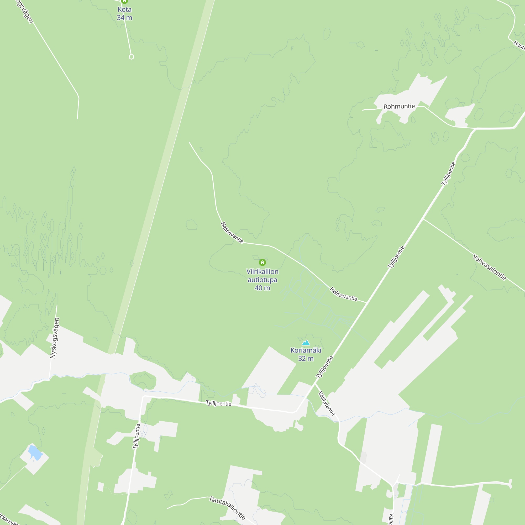 Viirikallion autiotupa map