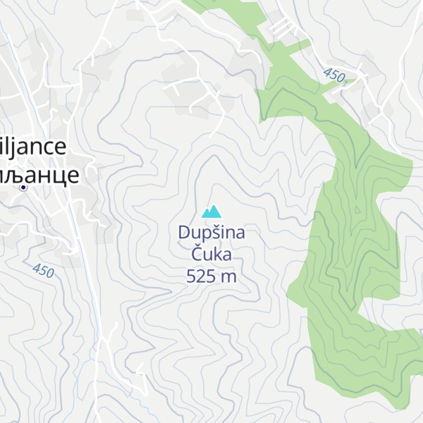 Map of Dupšina Čuka