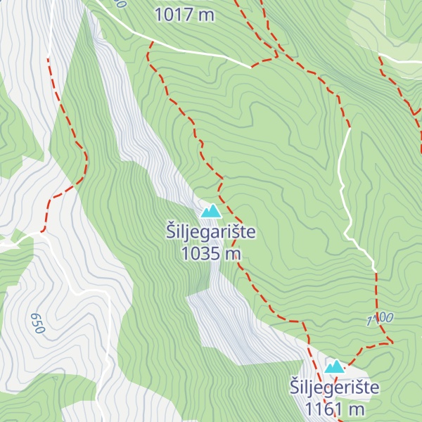 Map of Šiljegarište