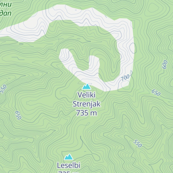Map of Veliki Strenjak
