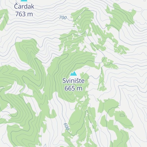 Map of Svinište