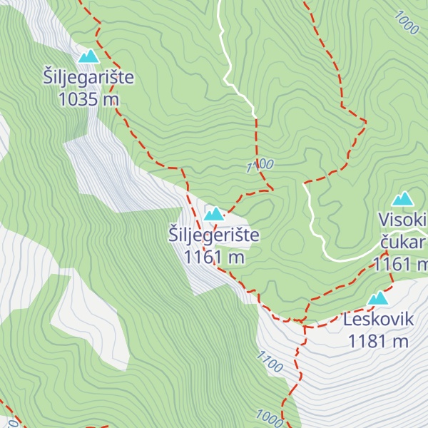 Map of Šiljegerište