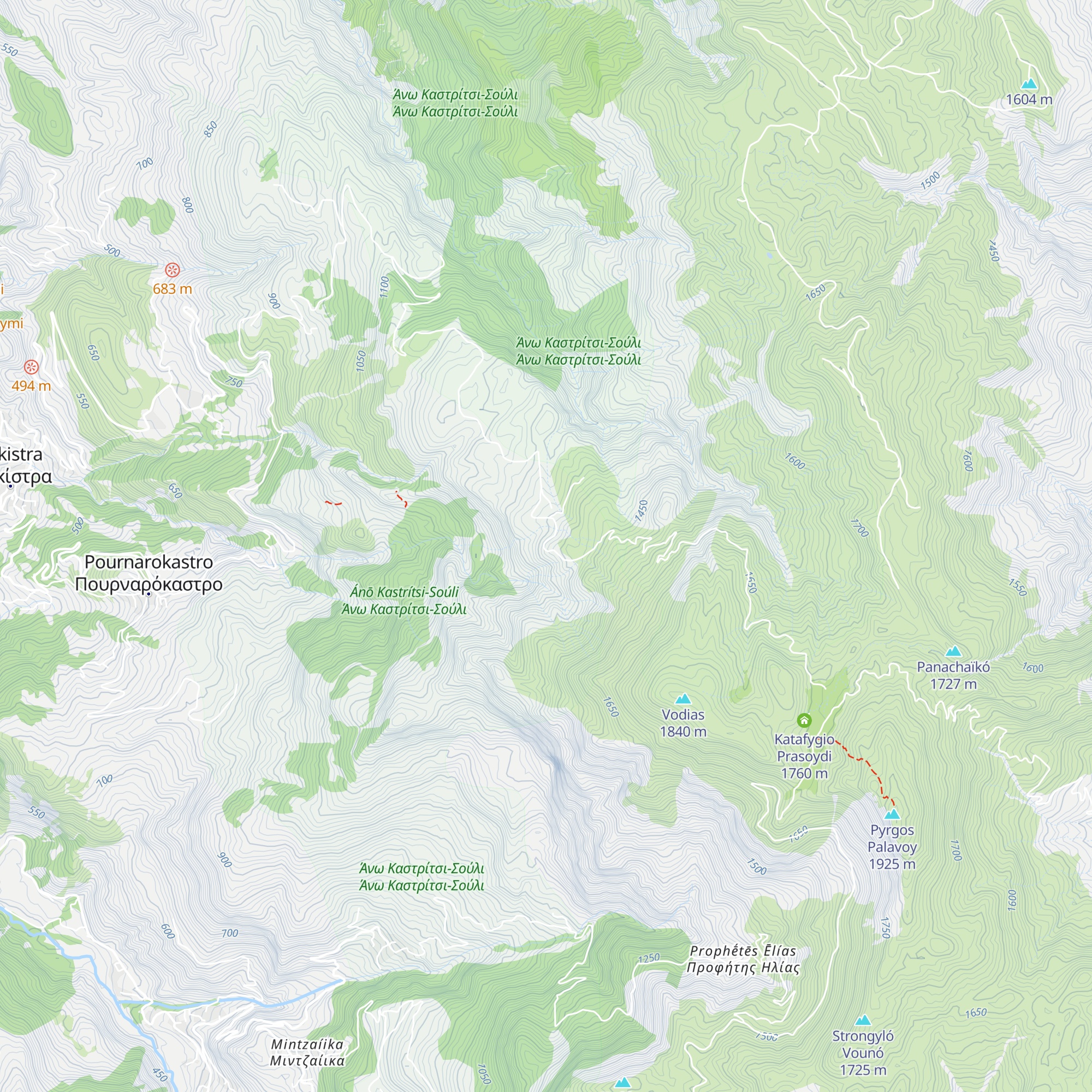 Psarthi Refuge map