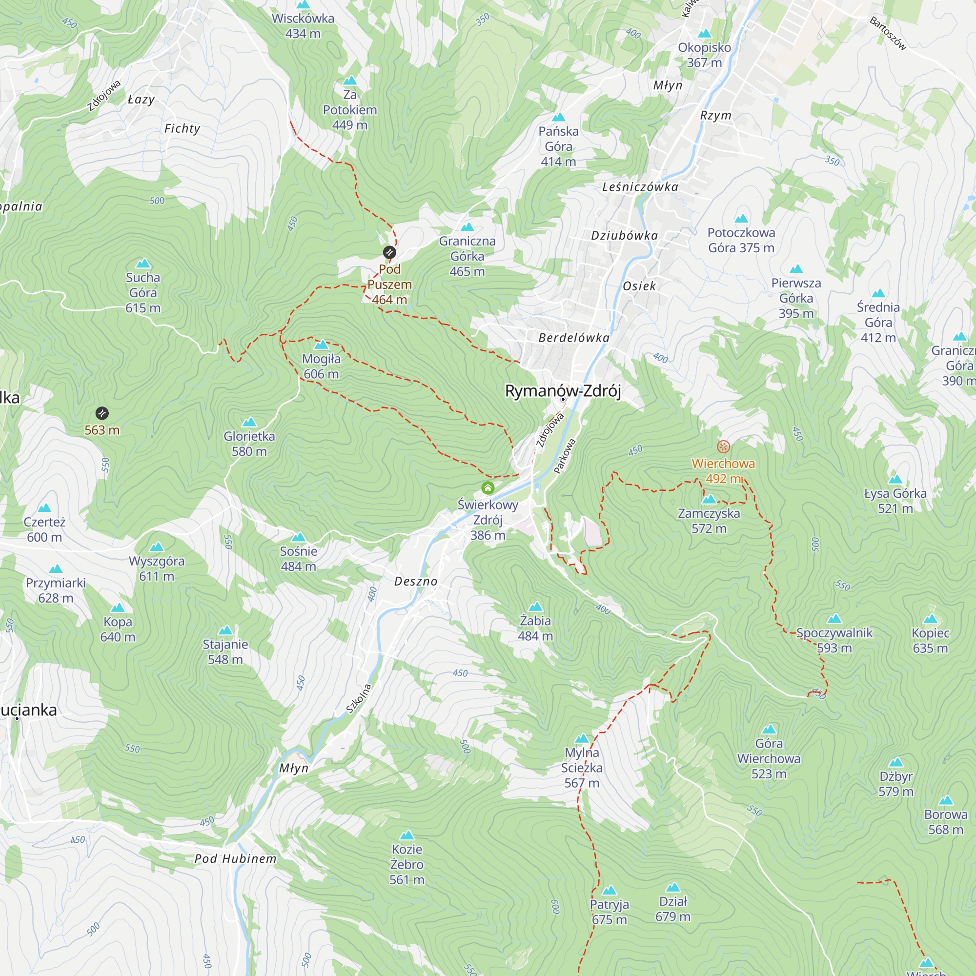 Świerkowy Zdrój map