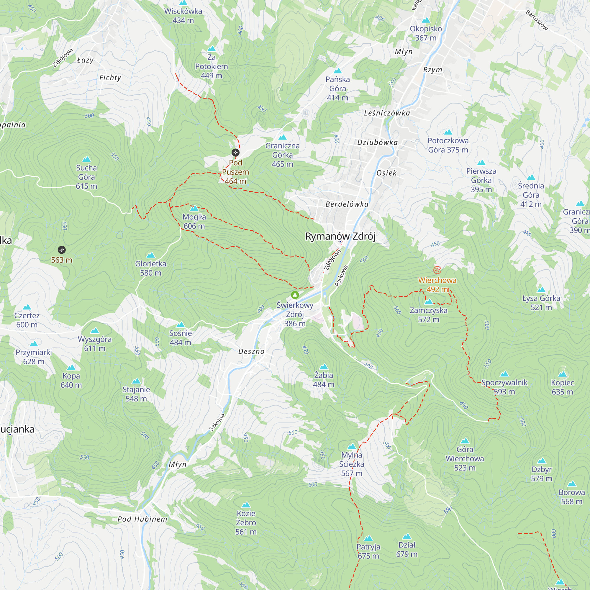 Świerkowy Zdrój map