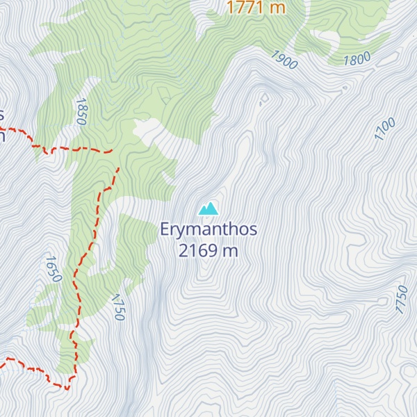 Map of Erymanthos