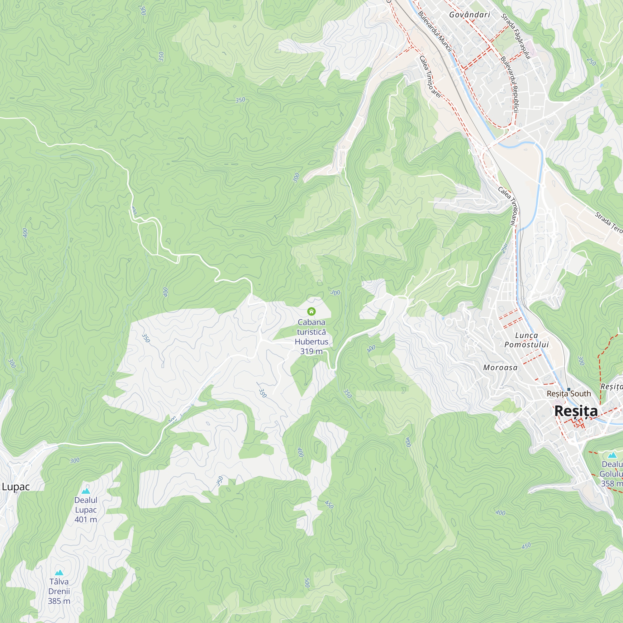 Cabana turistică Hubertus map
