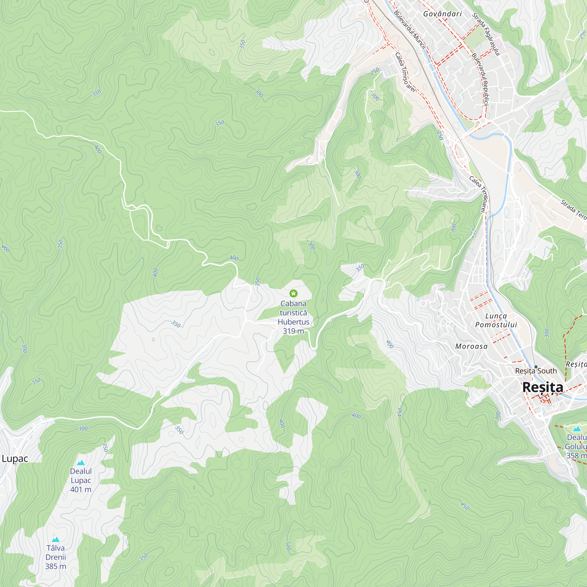 Cabana turistică Hubertus map