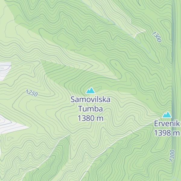 Map of Samovilska Tumba