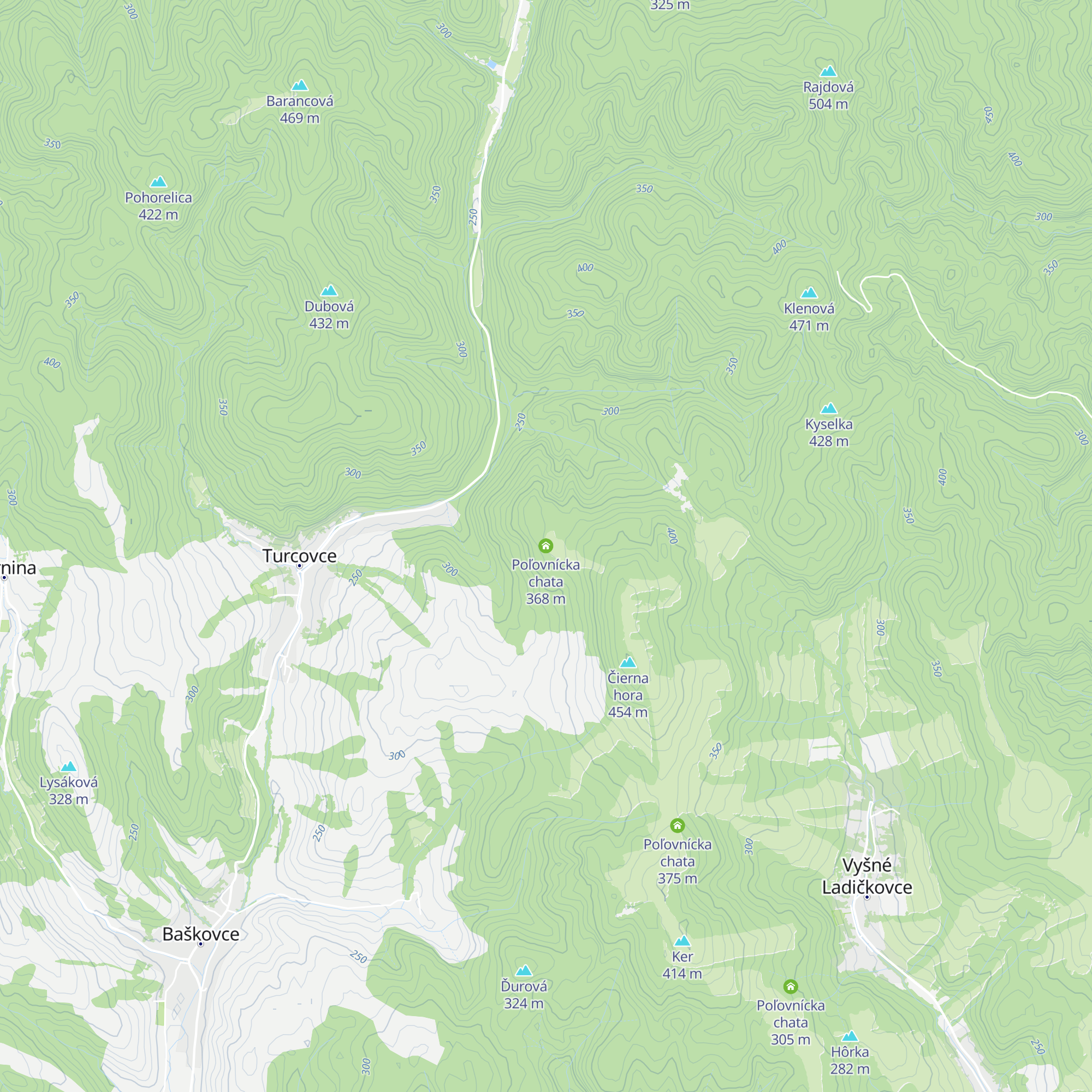 Poľovnícka chata map