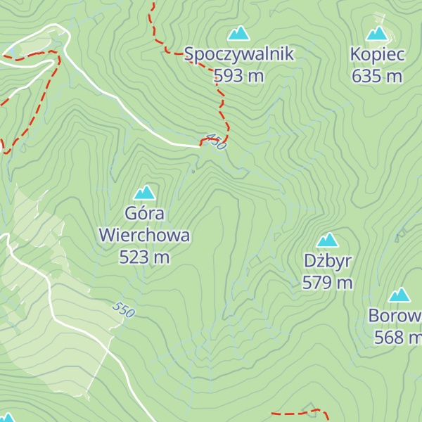 Map of Diabla Góra