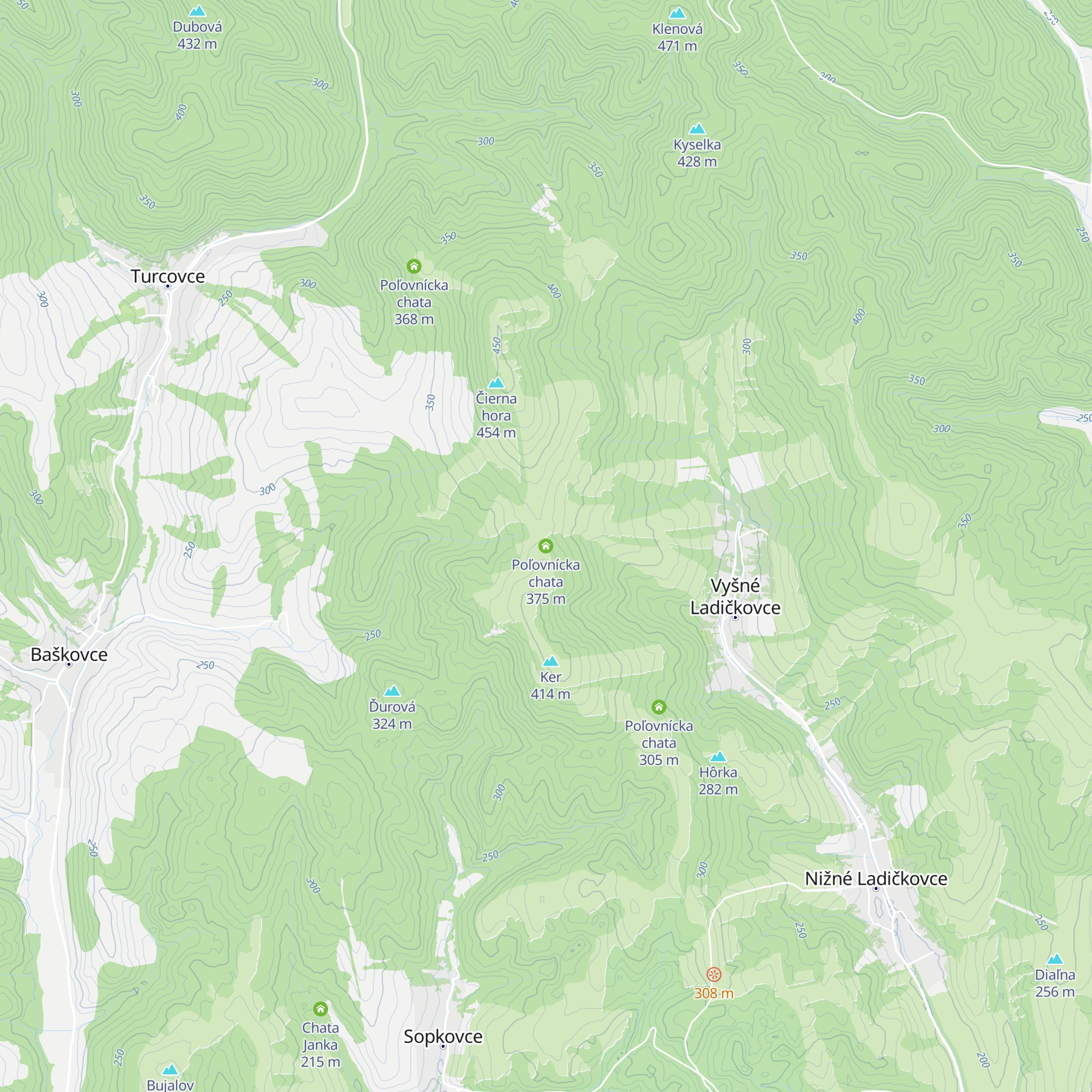 Poľovnícka chata map
