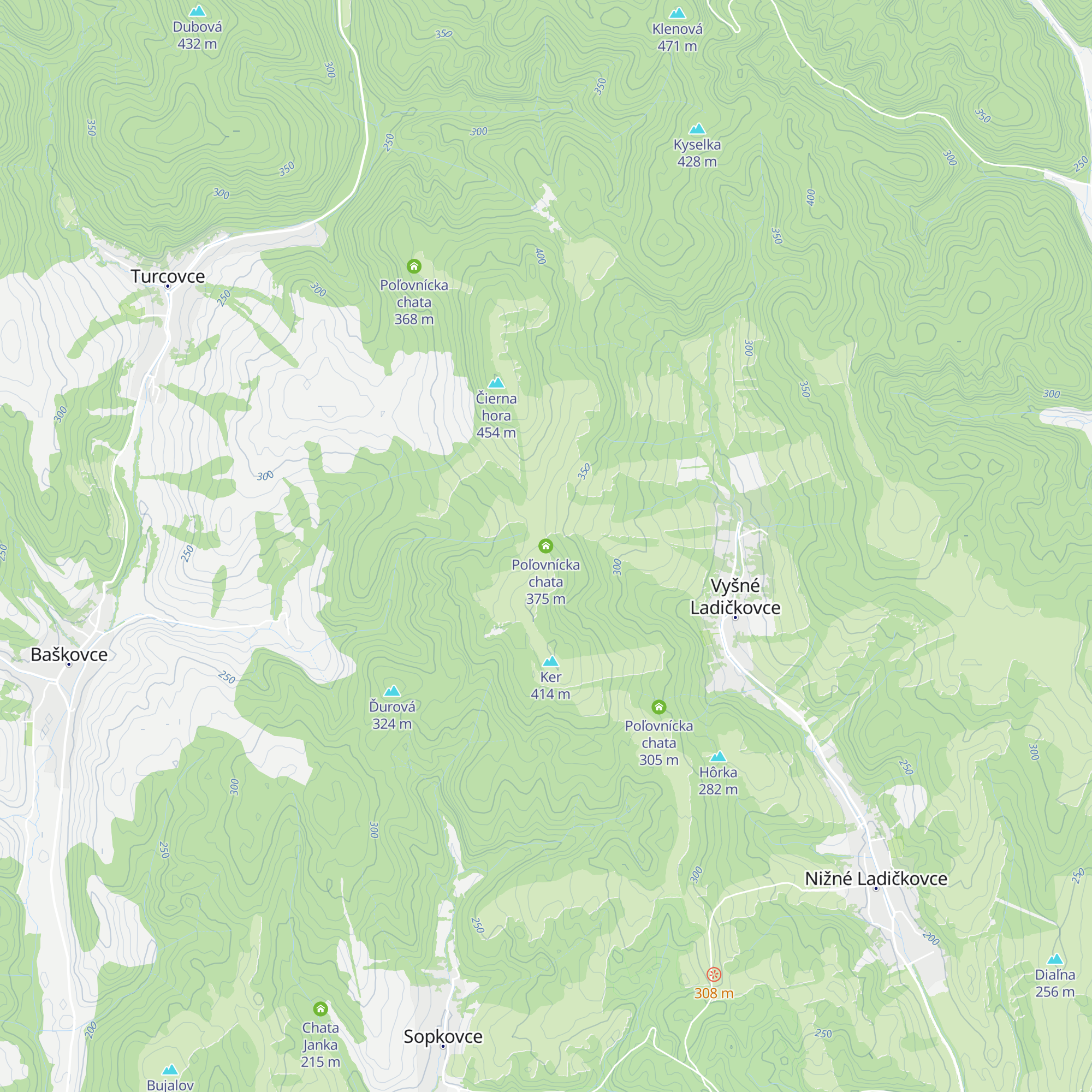 Poľovnícka chata map