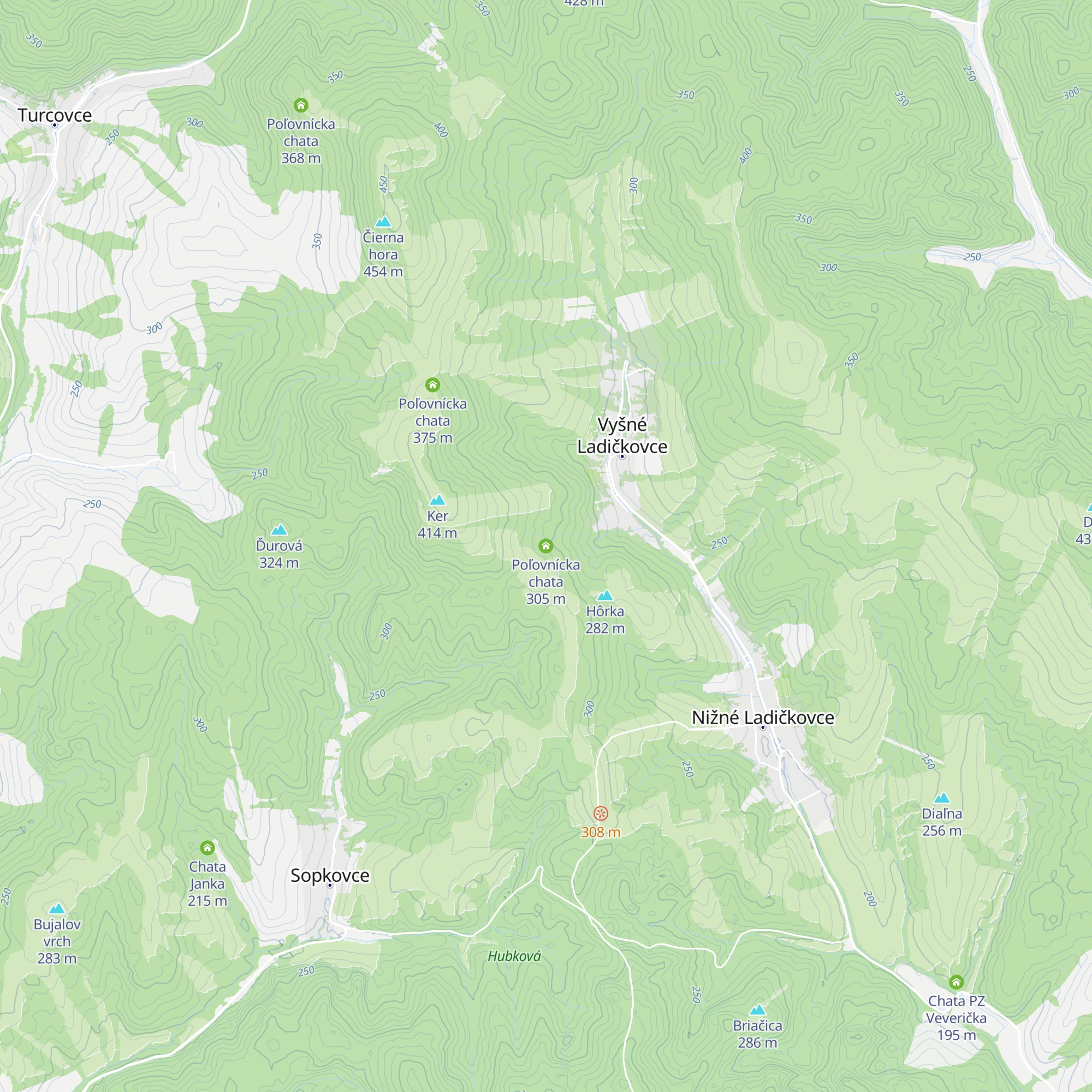 Poľovnícka chata map