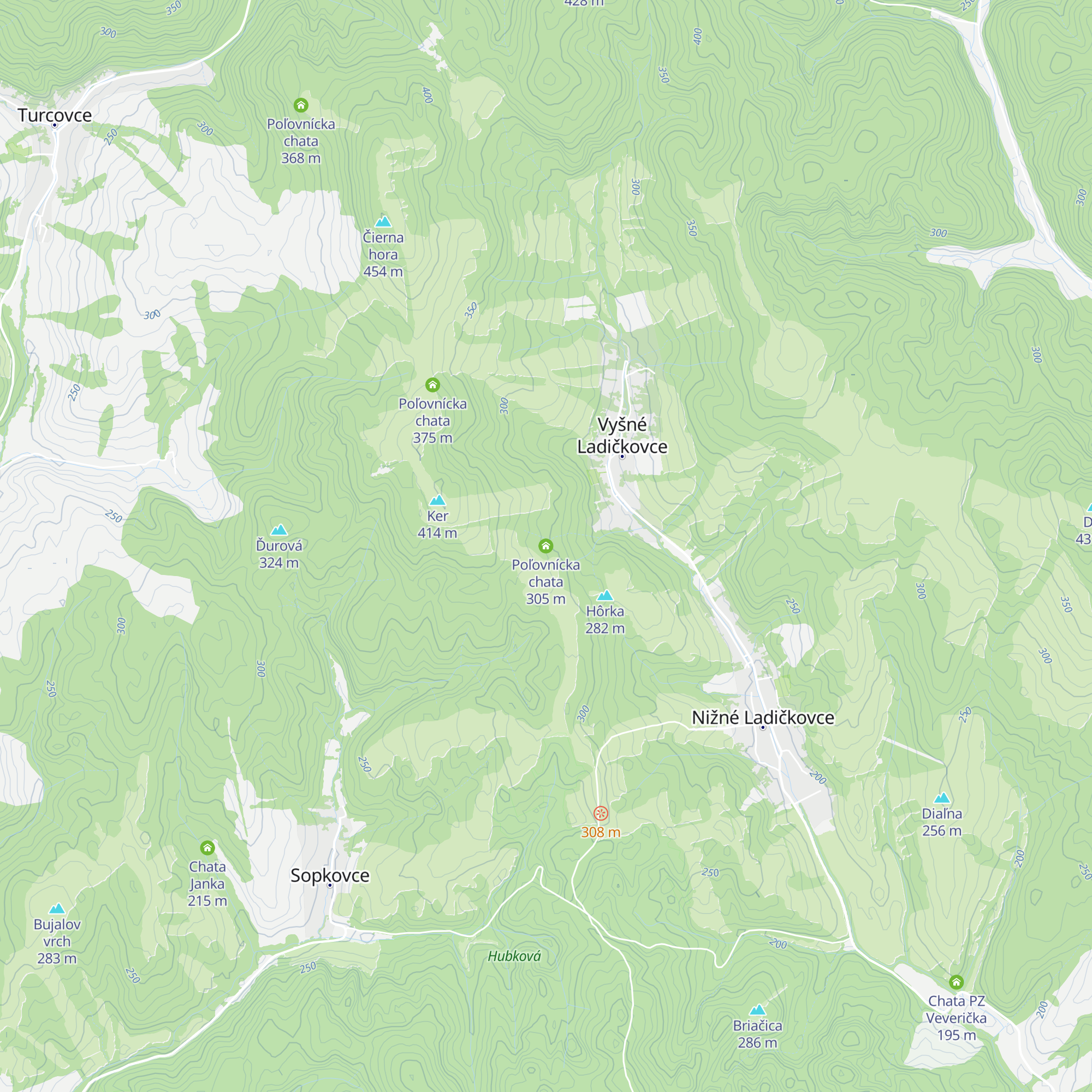 Poľovnícka chata map