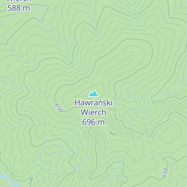 Map of Hawrański Wierch