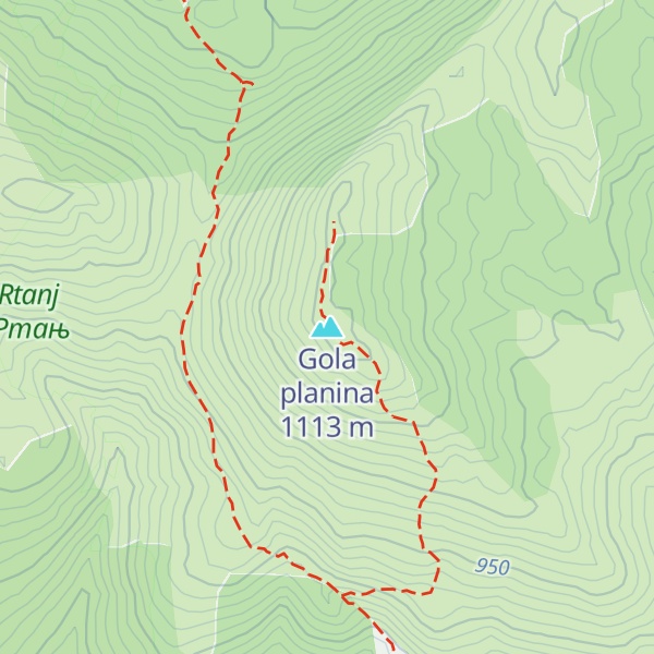 Map of Gola planina