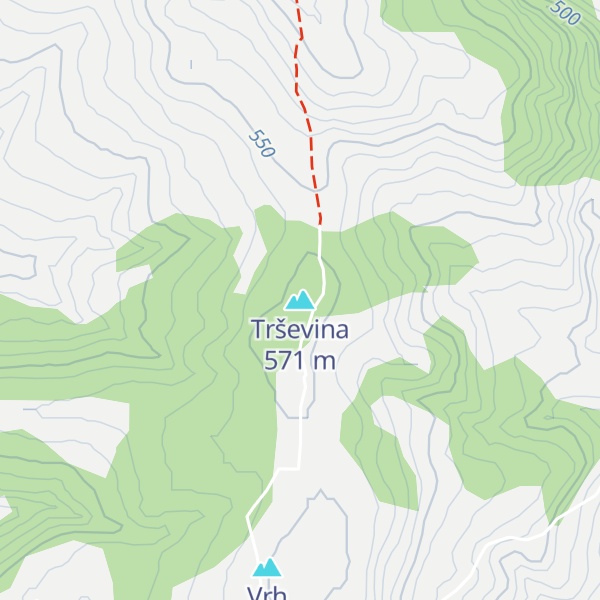 Map of Trševina