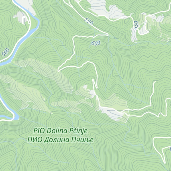 Map of Delinovska čuka